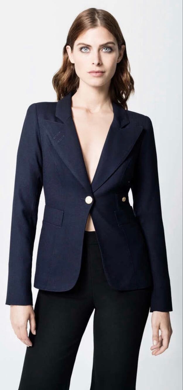 Smythe Classic Duchess Blazer Wool Blend Navy Blue size 4